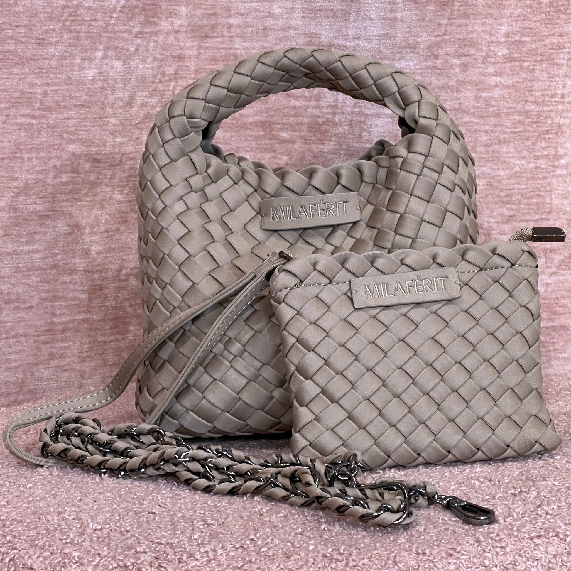 NÈA BRAIDED TAUPE MINI