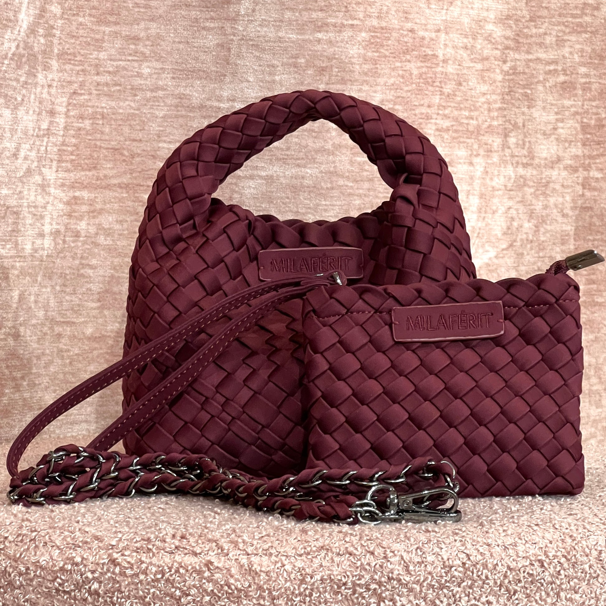 NÈA BRAIDED MAROON MINI